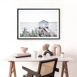 Shop Blue Boat Shed Photo Art Print a coastal themed photography wall art print from The Print Emporium wall artwork collection - Buy Australian made fine art poster and framed prints for the home and your interior decor, TPE-848-AP