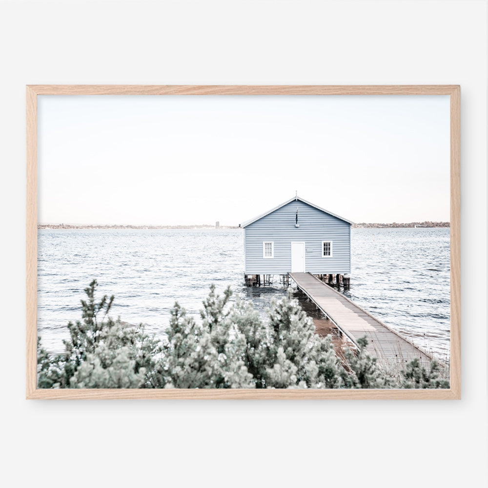 Shop Blue Boat Shed Photo Art Print a coastal themed photography wall art print from The Print Emporium wall artwork collection - Buy Australian made fine art poster and framed prints for the home and your interior decor, TPE-848-AP