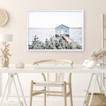 Shop Blue Boat Shed Photo Art Print a coastal themed photography wall art print from The Print Emporium wall artwork collection - Buy Australian made fine art poster and framed prints for the home and your interior decor, TPE-848-AP