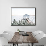 Shop Blue Boat Shed Photo Art Print a coastal themed photography wall art print from The Print Emporium wall artwork collection - Buy Australian made fine art poster and framed prints for the home and your interior decor, TPE-848-AP