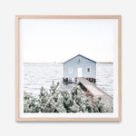 Shop Blue Boat Shed (Square) Photo Art Print a coastal themed photography wall art print from The Print Emporium wall artwork collection - Buy Australian made fine art poster and framed prints for the home and your interior decor, TPE-1054-AP