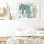 Shop Blue Glaze Art Print a painted abstract themed wall art print from The Print Emporium wall artwork collection - Buy Australian made fine art painting style poster and framed prints for the home and your interior decor room, TPE-PC-BC056-AP