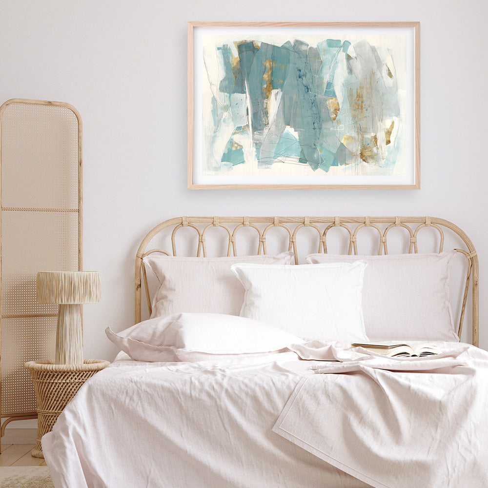 Shop Blue Glaze Art Print a painted abstract themed wall art print from The Print Emporium wall artwork collection - Buy Australian made fine art painting style poster and framed prints for the home and your interior decor room, TPE-PC-BC056-AP