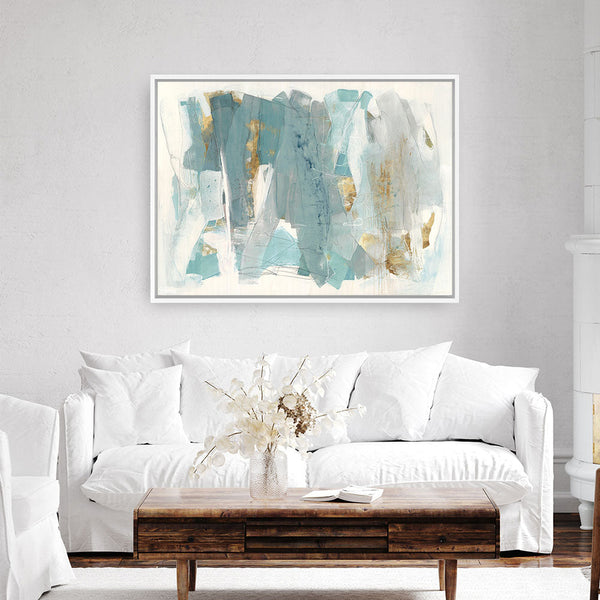 Shop Blue Glaze Canvas Print a painted abstract themed framed canvas wall art print from The Print Emporium artwork collection - Buy Australian made fine art painting style stretched canvas prints for the home and your interior decor space, TPE-PC-BC056-CA-35X46-NF