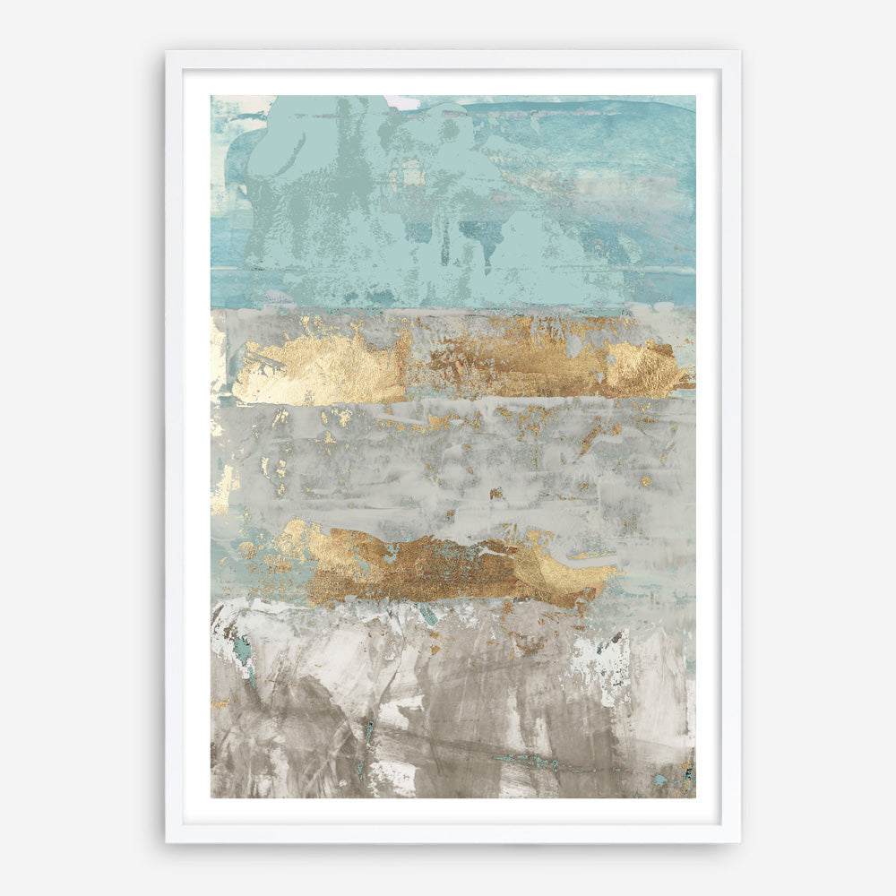 Shop Blue Gold I Art Print a painted abstract themed wall art print from The Print Emporium wall artwork collection - Buy Australian made fine art painting style poster and framed prints for the home and your interior decor room, TPE-PC-WZ076-AP