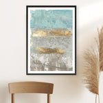 Shop Blue Gold I Art Print a painted abstract themed wall art print from The Print Emporium wall artwork collection - Buy Australian made fine art painting style poster and framed prints for the home and your interior decor room, TPE-PC-WZ076-AP