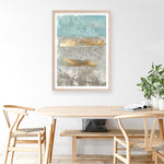 Shop Blue Gold I Art Print a painted abstract themed wall art print from The Print Emporium wall artwork collection - Buy Australian made fine art painting style poster and framed prints for the home and your interior decor room, TPE-PC-WZ076-AP