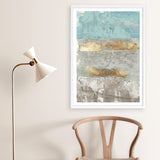 Shop Blue Gold I Art Print a painted abstract themed wall art print from The Print Emporium wall artwork collection - Buy Australian made fine art painting style poster and framed prints for the home and your interior decor room, TPE-PC-WZ076-AP