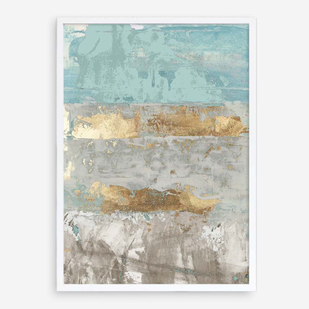 Shop Blue Gold I Art Print a painted abstract themed wall art print from The Print Emporium wall artwork collection - Buy Australian made fine art painting style poster and framed prints for the home and your interior decor room, TPE-PC-WZ076-AP
