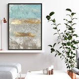 Shop Blue Gold I Art Print a painted abstract themed wall art print from The Print Emporium wall artwork collection - Buy Australian made fine art painting style poster and framed prints for the home and your interior decor room, TPE-PC-WZ076-AP