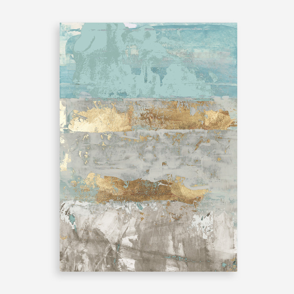 Shop Blue Gold I Art Print a painted abstract themed wall art print from The Print Emporium wall artwork collection - Buy Australian made fine art painting style poster and framed prints for the home and your interior decor room, TPE-PC-WZ076-AP