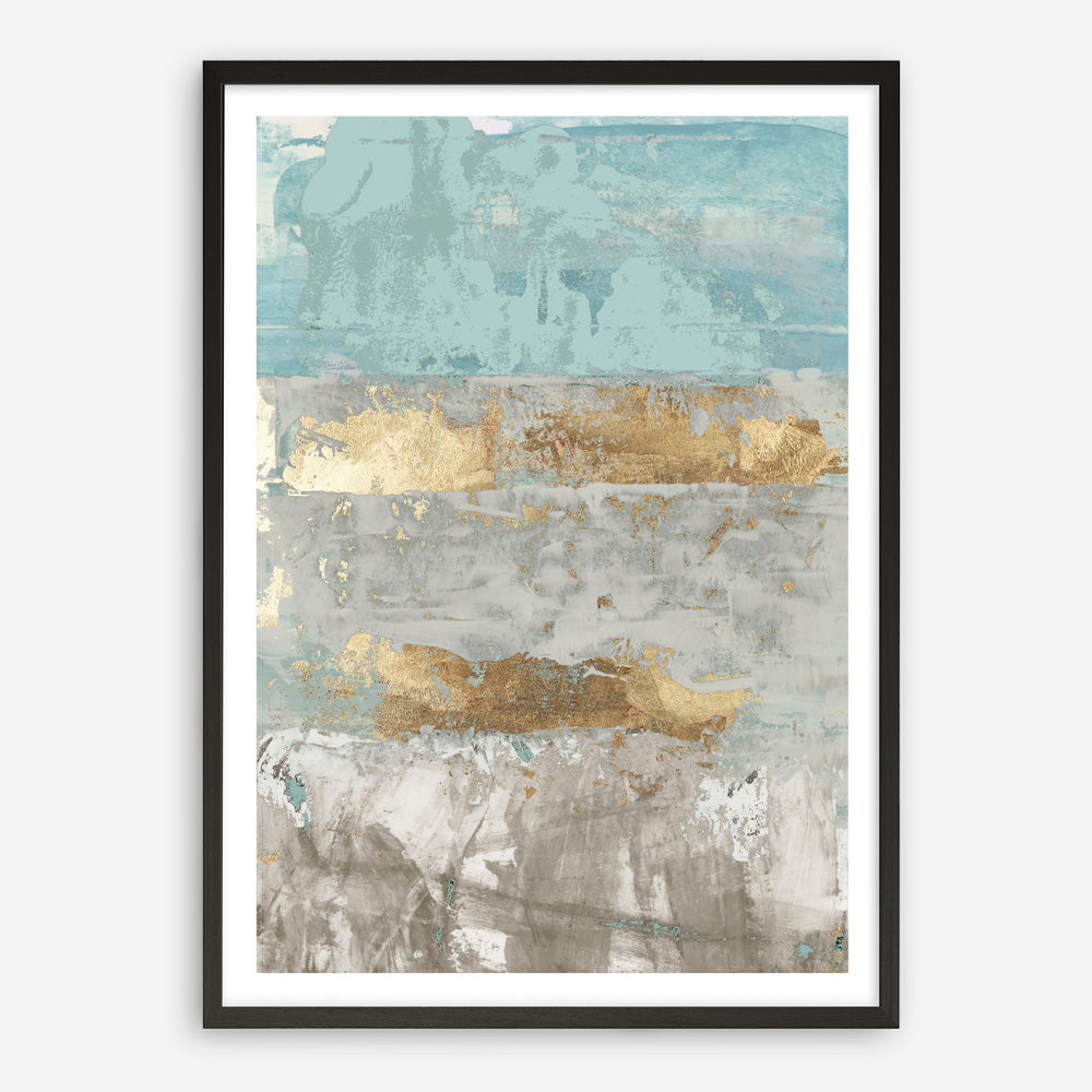 Shop Blue Gold I Art Print a painted abstract themed wall art print from The Print Emporium wall artwork collection - Buy Australian made fine art painting style poster and framed prints for the home and your interior decor room, TPE-PC-WZ076-AP