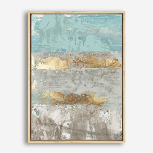 Shop Blue Gold I Canvas Print a painted abstract themed framed canvas wall art print from The Print Emporium artwork collection - Buy Australian made fine art painting style stretched canvas prints for the home and your interior decor space, TPE-PC-WZ076-CA-35X46-NF
