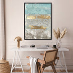 Shop Blue Gold I Canvas Print a painted abstract themed framed canvas wall art print from The Print Emporium artwork collection - Buy Australian made fine art painting style stretched canvas prints for the home and your interior decor space, TPE-PC-WZ076-CA-35X46-NF