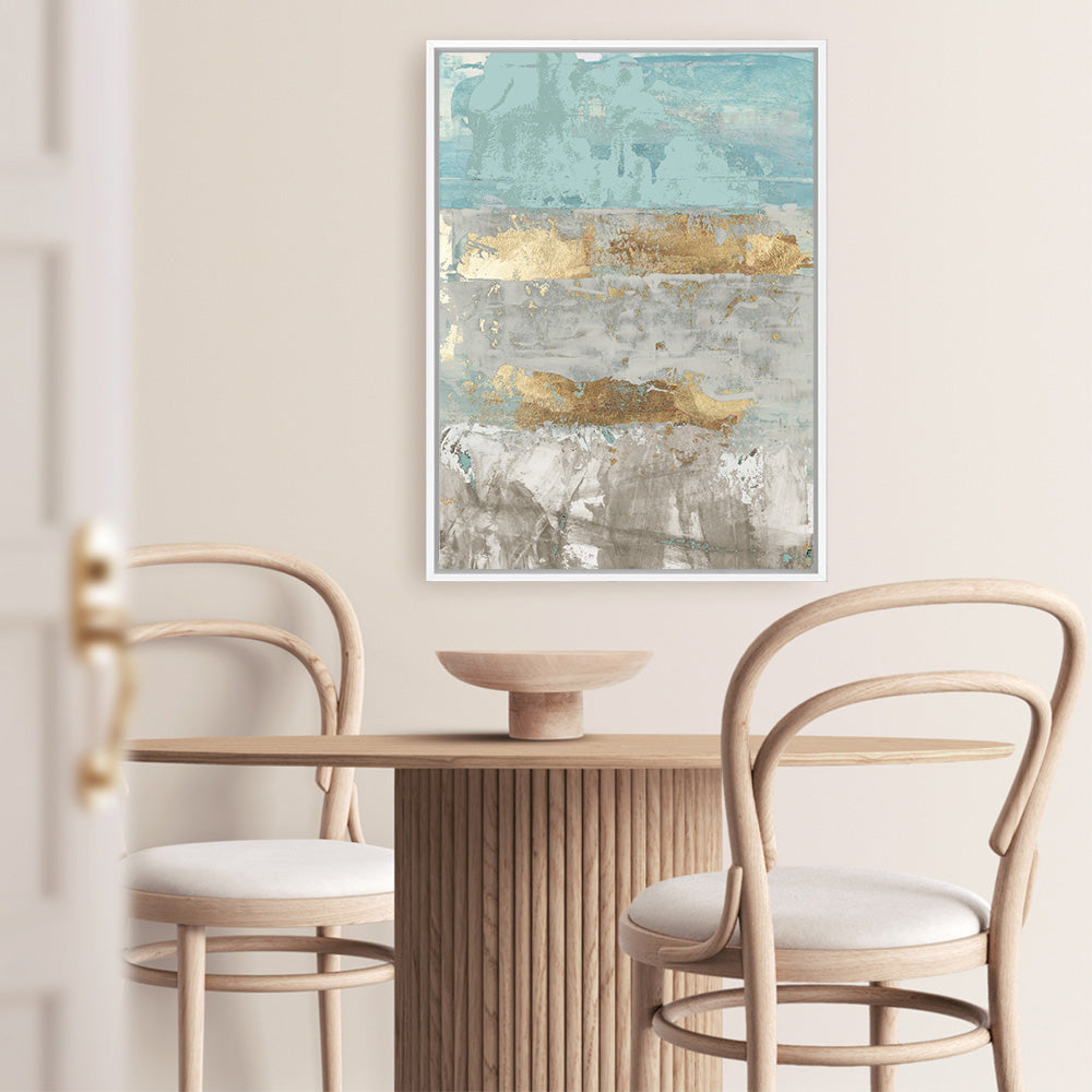 Shop Blue Gold I Canvas Print a painted abstract themed framed canvas wall art print from The Print Emporium artwork collection - Buy Australian made fine art painting style stretched canvas prints for the home and your interior decor space, TPE-PC-WZ076-CA-35X46-NF