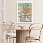 Shop Blue Gold II Art Print a painted abstract themed wall art print from The Print Emporium wall artwork collection - Buy Australian made fine art painting style poster and framed prints for the home and your interior decor room, TPE-PC-WZ077-AP