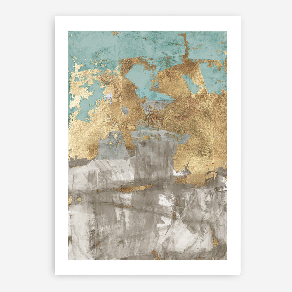 Shop Blue Gold II Art Print a painted abstract themed wall art print from The Print Emporium wall artwork collection - Buy Australian made fine art painting style poster and framed prints for the home and your interior decor room, TPE-PC-WZ077-AP