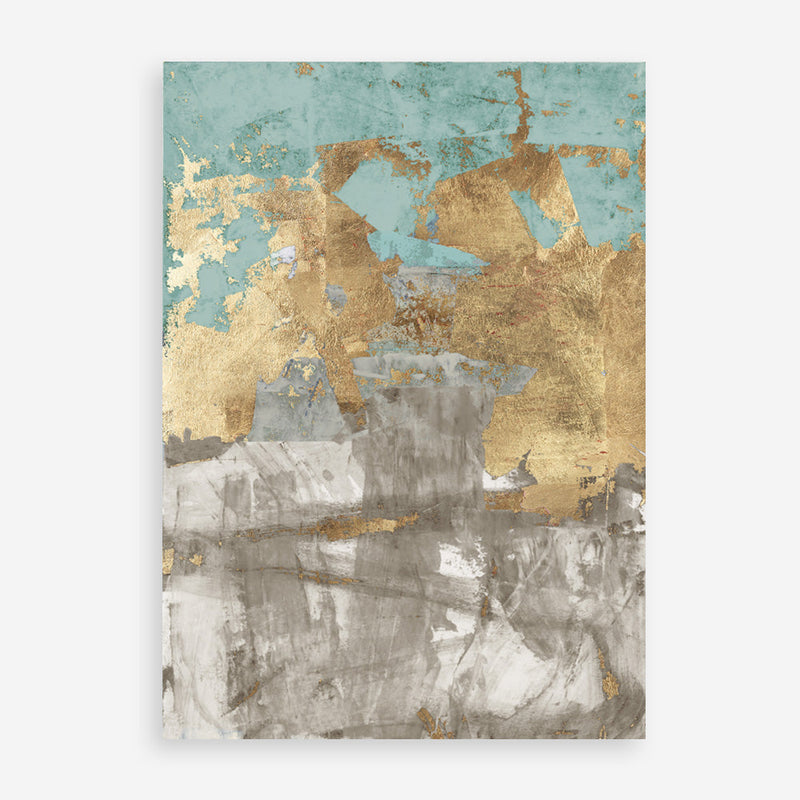 Shop Blue Gold II Art Print a painted abstract themed wall art print from The Print Emporium wall artwork collection - Buy Australian made fine art painting style poster and framed prints for the home and your interior decor room, TPE-PC-WZ077-AP