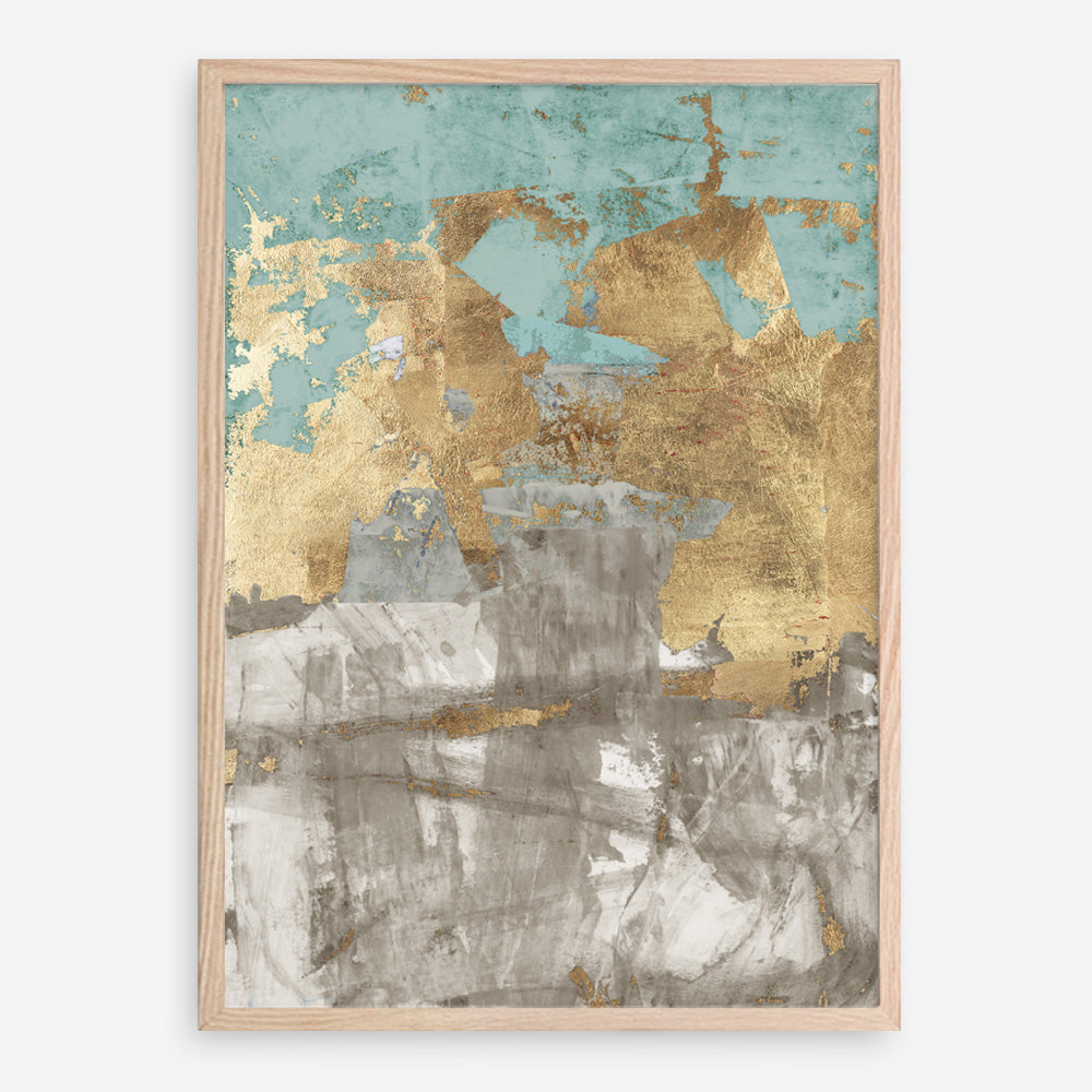 Shop Blue Gold II Art Print a painted abstract themed wall art print from The Print Emporium wall artwork collection - Buy Australian made fine art painting style poster and framed prints for the home and your interior decor room, TPE-PC-WZ077-AP