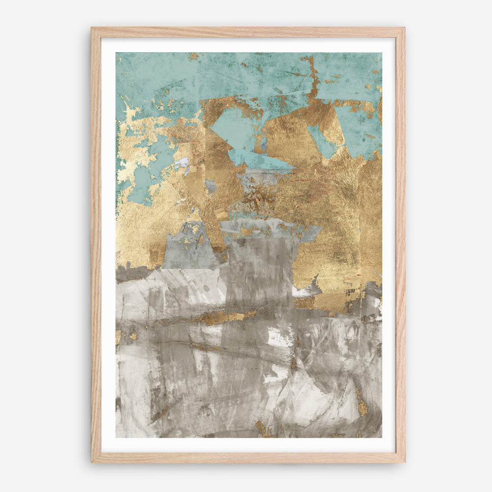 Shop Blue Gold II Art Print a painted abstract themed wall art print from The Print Emporium wall artwork collection - Buy Australian made fine art painting style poster and framed prints for the home and your interior decor room, TPE-PC-WZ077-AP