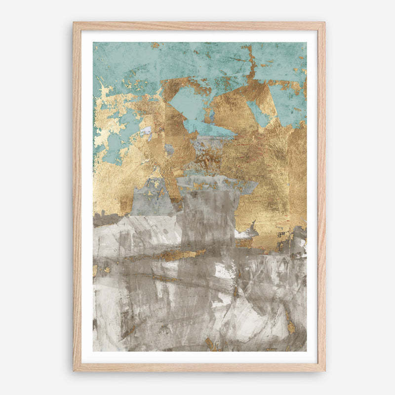 Shop Blue Gold II Art Print a painted abstract themed wall art print from The Print Emporium wall artwork collection - Buy Australian made fine art painting style poster and framed prints for the home and your interior decor room, TPE-PC-WZ077-AP