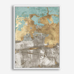 Shop Blue Gold II Canvas Print a painted abstract themed framed canvas wall art print from The Print Emporium artwork collection - Buy Australian made fine art painting style stretched canvas prints for the home and your interior decor space, TPE-PC-WZ077-CA-35X46-NF