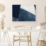 Shop Blue Merge Art Print a painted abstract themed wall art print from The Print Emporium wall artwork collection - Buy Australian made fine art painting style poster and framed prints for the home and your interior decor room, TPE-PC-PI594-AP
