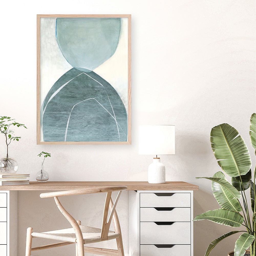 Shop Blue Overlay Art Print a painted abstract themed wall art print from The Print Emporium wall artwork collection - Buy Australian made fine art painting style poster and framed prints for the home and your interior decor room, TPE-PC-MW227-AP