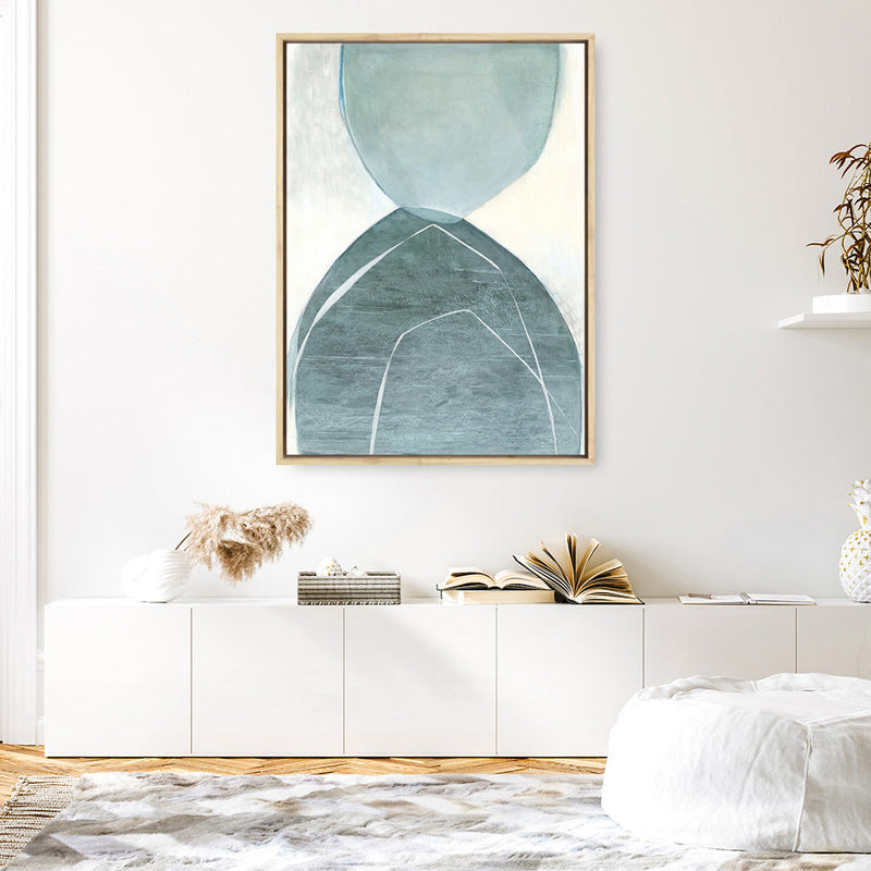 Shop Blue Overlay Canvas Print a painted abstract themed framed canvas wall art print from The Print Emporium artwork collection - Buy Australian made fine art painting style stretched canvas prints for the home and your interior decor space, TPE-PC-MW227-CA-35X46-NF