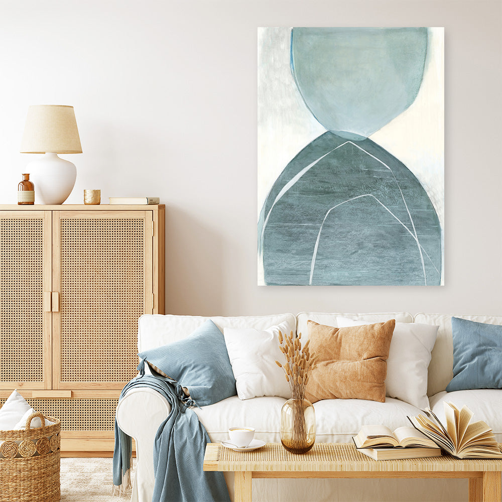 Shop Blue Overlay Canvas Print a painted abstract themed framed canvas wall art print from The Print Emporium artwork collection - Buy Australian made fine art painting style stretched canvas prints for the home and your interior decor space, TPE-PC-MW227-CA-35X46-NF