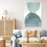 Shop Blue Overlay Canvas Print a painted abstract themed framed canvas wall art print from The Print Emporium artwork collection - Buy Australian made fine art painting style stretched canvas prints for the home and your interior decor space, TPE-PC-MW227-CA-35X46-NF