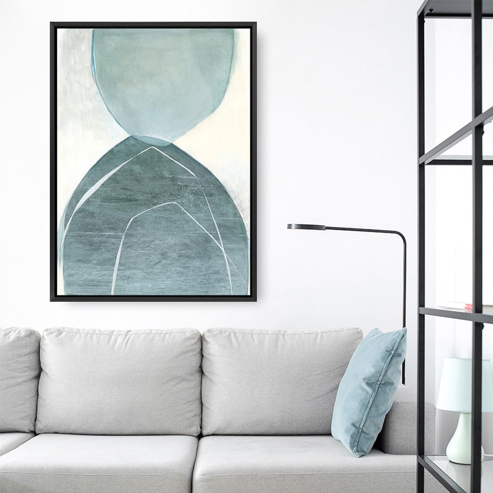 Shop Blue Overlay Canvas Print a painted abstract themed framed canvas wall art print from The Print Emporium artwork collection - Buy Australian made fine art painting style stretched canvas prints for the home and your interior decor space, TPE-PC-MW227-CA-35X46-NF