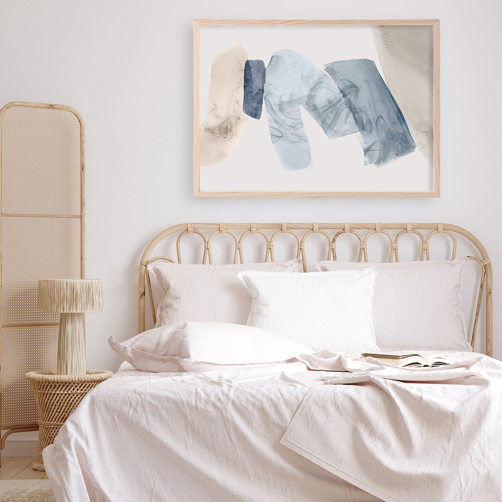 Shop Blue Tilted II Art Print a painted abstract themed wall art print from The Print Emporium wall artwork collection - Buy Australian made fine art painting style poster and framed prints for the home and your interior decor room, TPE-PC-PG692-AP