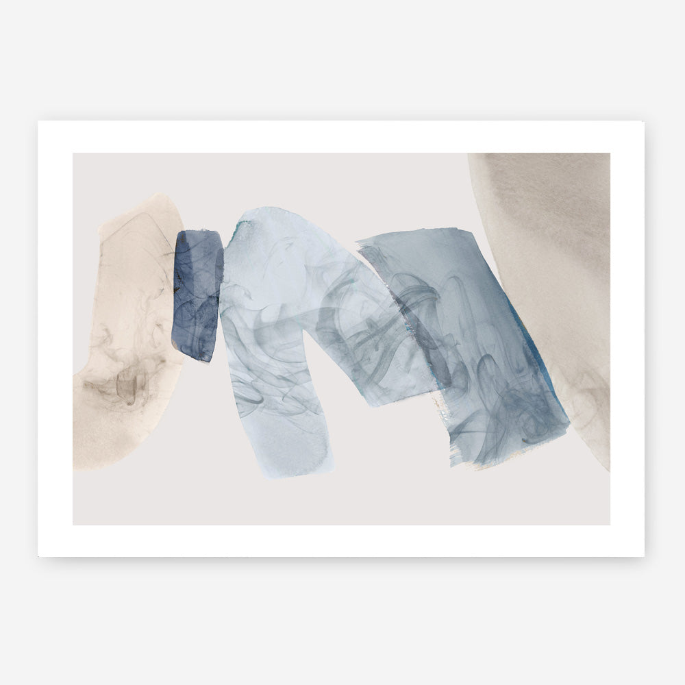 Shop Blue Tilted II Art Print a painted abstract themed wall art print from The Print Emporium wall artwork collection - Buy Australian made fine art painting style poster and framed prints for the home and your interior decor room, TPE-PC-PG692-AP