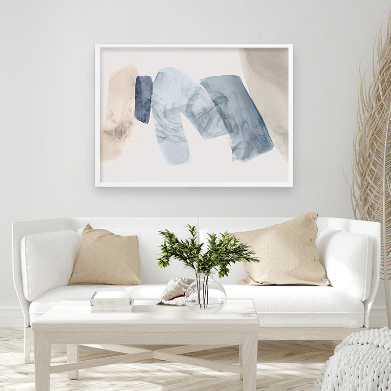 Shop Blue Tilted II Art Print a painted abstract themed wall art print from The Print Emporium wall artwork collection - Buy Australian made fine art painting style poster and framed prints for the home and your interior decor room, TPE-PC-PG692-AP