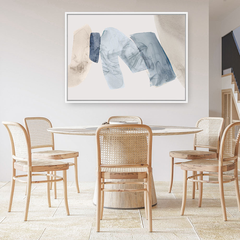 Shop Blue Tilted II Canvas Print a painted abstract themed framed canvas wall art print from The Print Emporium artwork collection - Buy Australian made fine art painting style stretched canvas prints for the home and your interior decor space, TPE-PC-PG692-CA-35X46-NF