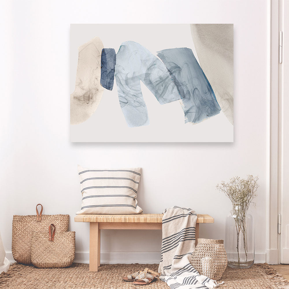 Shop Blue Tilted II Canvas Print a painted abstract themed framed canvas wall art print from The Print Emporium artwork collection - Buy Australian made fine art painting style stretched canvas prints for the home and your interior decor space, TPE-PC-PG692-CA-35X46-NF