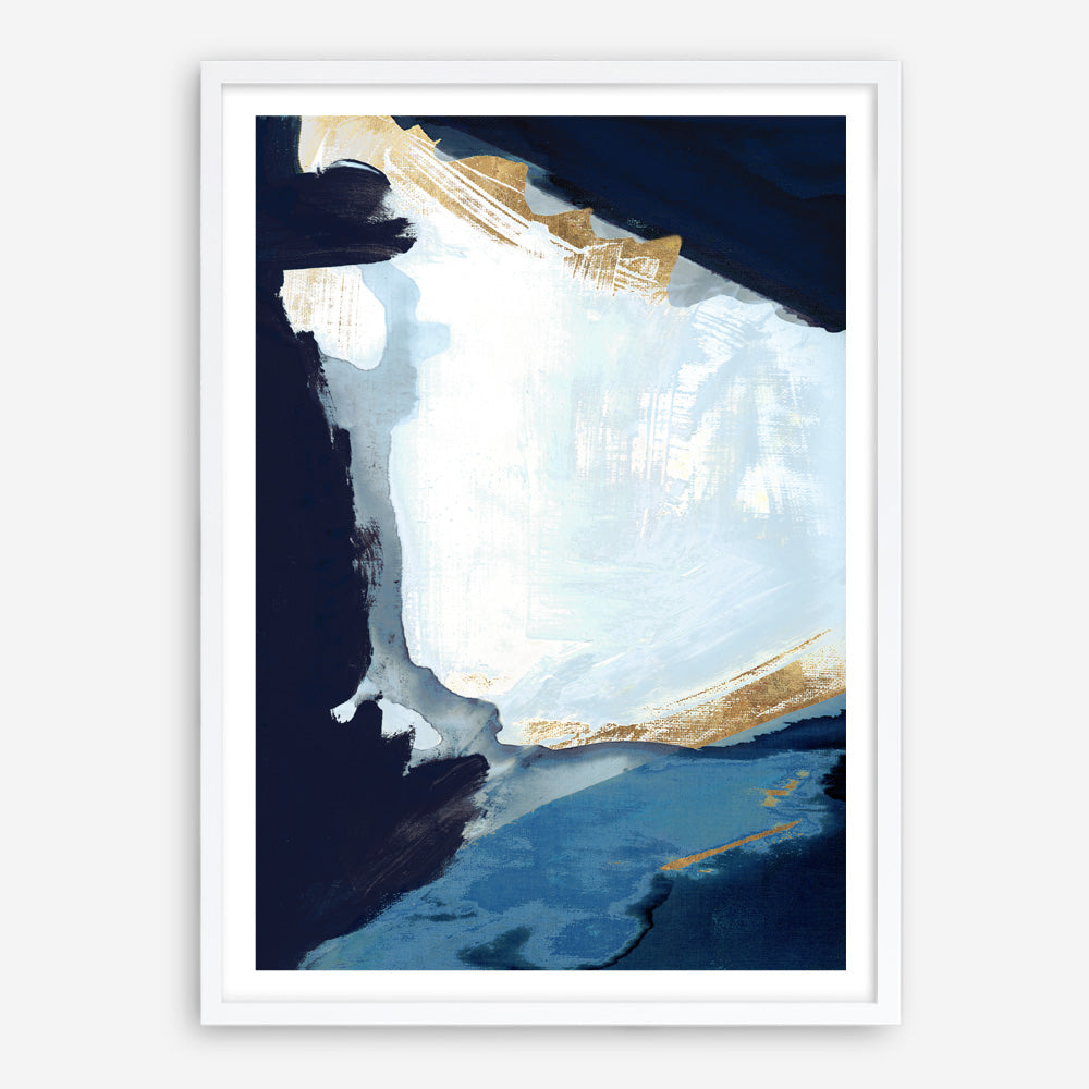 Shop Blue in Gold III Art Print a painted abstract themed wall art print from The Print Emporium wall artwork collection - Buy Australian made fine art painting style poster and framed prints for the home and your interior decor room, TPE-PC-WZ120-AP