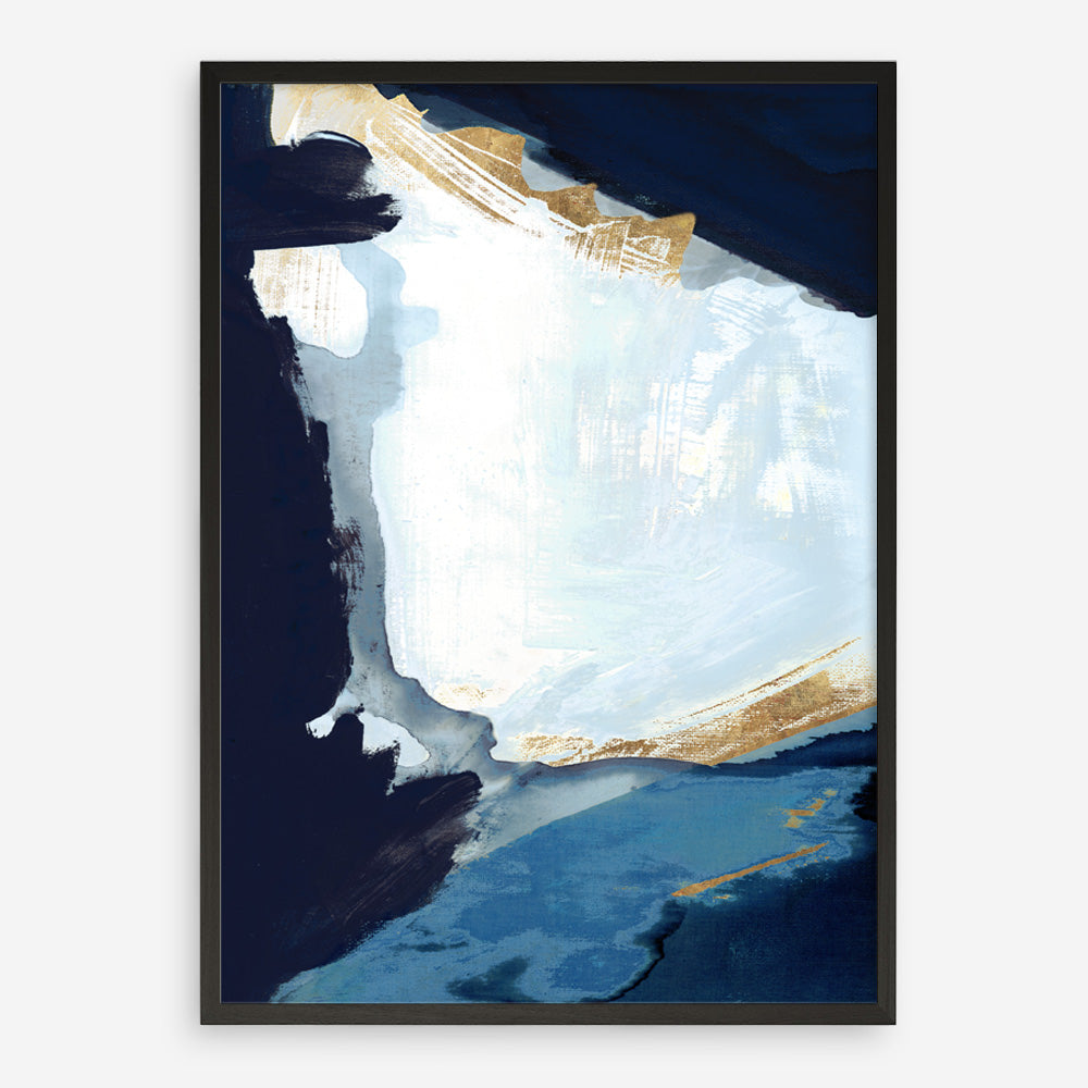 Shop Blue in Gold III Art Print a painted abstract themed wall art print from The Print Emporium wall artwork collection - Buy Australian made fine art painting style poster and framed prints for the home and your interior decor room, TPE-PC-WZ120-AP