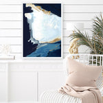 Shop Blue in Gold III Art Print a painted abstract themed wall art print from The Print Emporium wall artwork collection - Buy Australian made fine art painting style poster and framed prints for the home and your interior decor room, TPE-PC-WZ120-AP