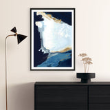 Shop Blue in Gold III Art Print a painted abstract themed wall art print from The Print Emporium wall artwork collection - Buy Australian made fine art painting style poster and framed prints for the home and your interior decor room, TPE-PC-WZ120-AP