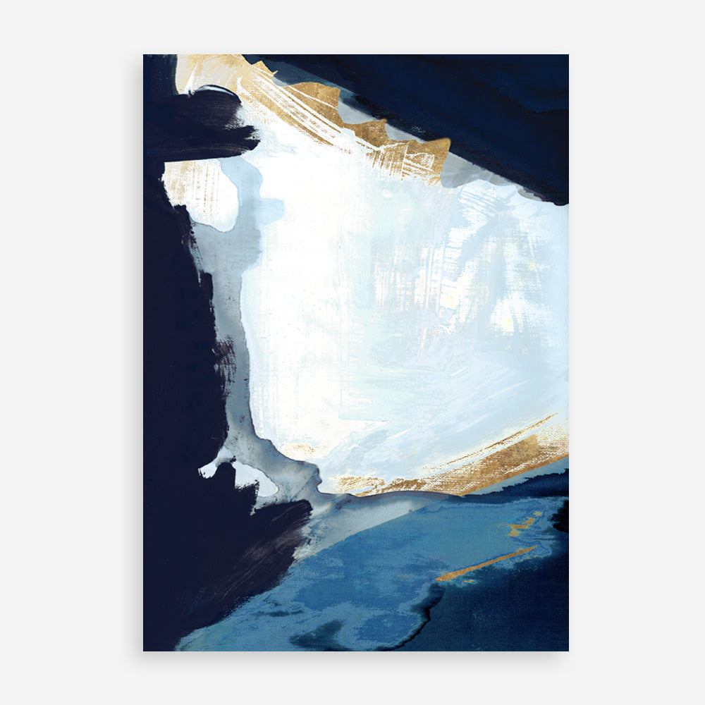 Shop Blue in Gold III Art Print a painted abstract themed wall art print from The Print Emporium wall artwork collection - Buy Australian made fine art painting style poster and framed prints for the home and your interior decor room, TPE-PC-WZ120-AP