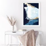 Shop Blue in Gold III Art Print a painted abstract themed wall art print from The Print Emporium wall artwork collection - Buy Australian made fine art painting style poster and framed prints for the home and your interior decor room, TPE-PC-WZ120-AP