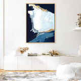 Shop Blue in Gold III Canvas Print a painted abstract themed framed canvas wall art print from The Print Emporium artwork collection - Buy Australian made fine art painting style stretched canvas prints for the home and your interior decor space, TPE-PC-WZ120-CA-35X46-NF
