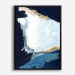 Shop Blue in Gold III Canvas Print a painted abstract themed framed canvas wall art print from The Print Emporium artwork collection - Buy Australian made fine art painting style stretched canvas prints for the home and your interior decor space, TPE-PC-WZ120-CA-35X46-NF