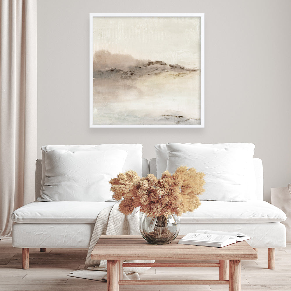 Shop Blush Horizon I (Square) Art Print a painted abstract themed wall art print from The Print Emporium wall artwork collection - Buy Australian made fine art painting style poster and framed prints for the home and your interior decor room, TPE-PC-EZ896-AP