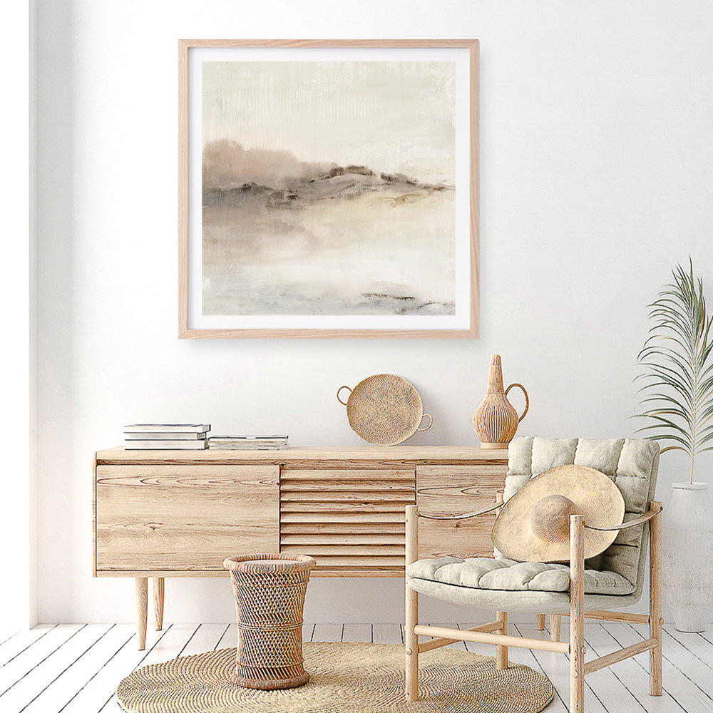 Shop Blush Horizon I (Square) Art Print a painted abstract themed wall art print from The Print Emporium wall artwork collection - Buy Australian made fine art painting style poster and framed prints for the home and your interior decor room, TPE-PC-EZ896-AP