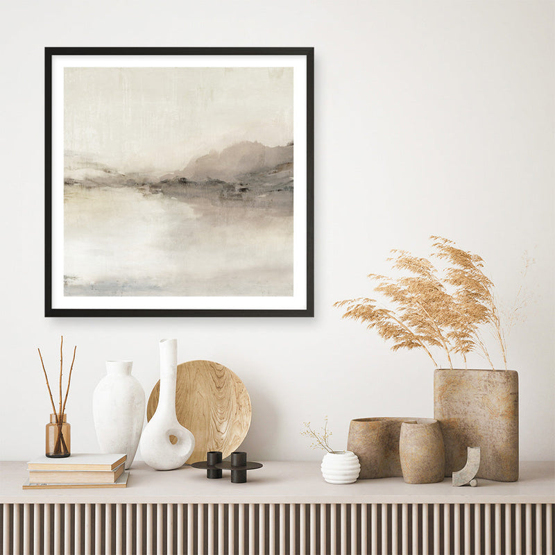 Shop Blush Horizon II (Square) Art Print a painted abstract themed wall art print from The Print Emporium wall artwork collection - Buy Australian made fine art painting style poster and framed prints for the home and your interior decor room, TPE-PC-EZ897-AP