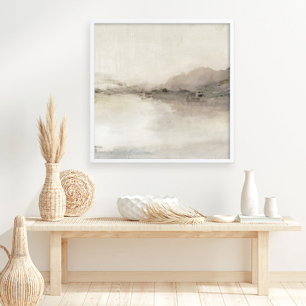 Shop Blush Horizon II (Square) Art Print a painted abstract themed wall art print from The Print Emporium wall artwork collection - Buy Australian made fine art painting style poster and framed prints for the home and your interior decor room, TPE-PC-EZ897-AP