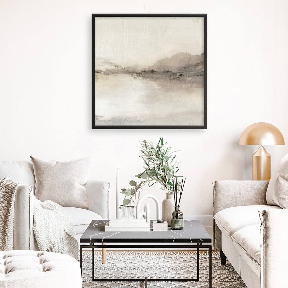 Shop Blush Horizon II (Square) Art Print a painted abstract themed wall art print from The Print Emporium wall artwork collection - Buy Australian made fine art painting style poster and framed prints for the home and your interior decor room, TPE-PC-EZ897-AP